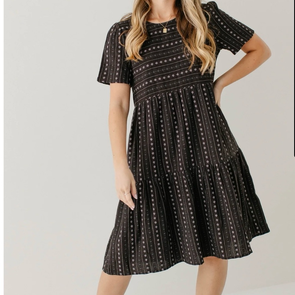 NWOT Black Midi Dress